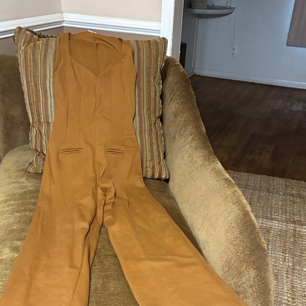 Zara Camel Jumpsuit